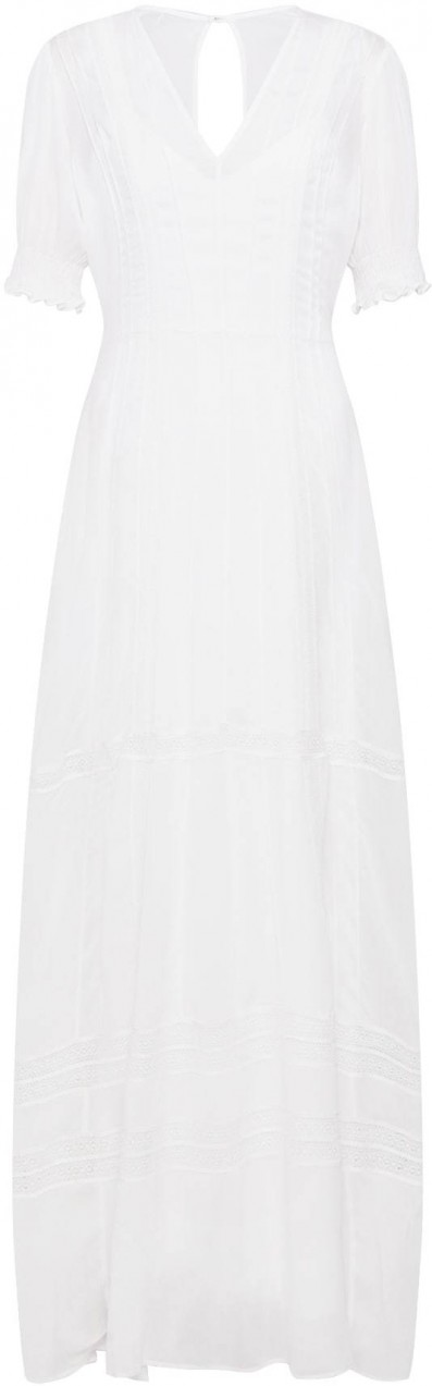 IVY & OAK Estélyi ruhák 'V-NECK BRIDAL CHIFFON DRESS'  fehér / fekete