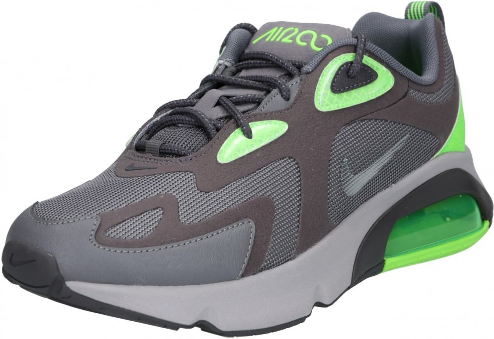Nike Sportswear Rövid szárú edzőcipők 'AIR MAX 200 WTR'  füstszürke / neonzöld