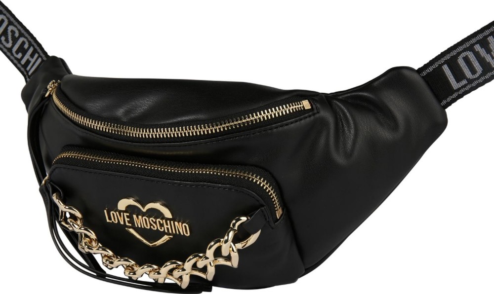 Love Moschino Övtáska 'CHAIN HEARTS'  fekete