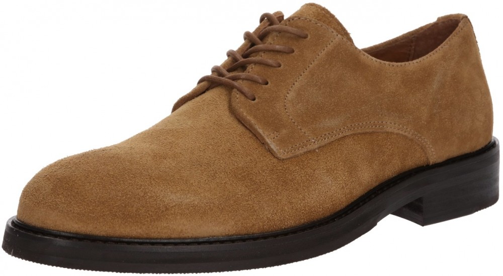 SELECTED HOMME Sportos fűzős csizma 'SLHFILIP SUEDE DERBY SHOE B'  homok