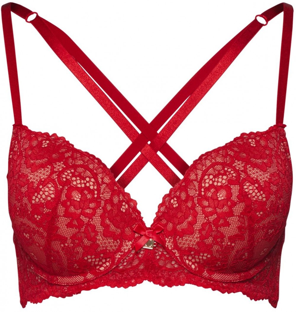 LASCANA Melltartó  testszínű / piros