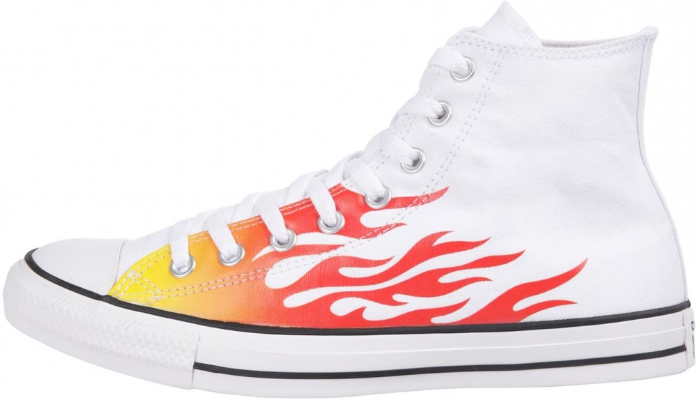 CONVERSE Magas szárú edzőcipők 'Chuck Taylor All Star'  piros / fehér / sárga