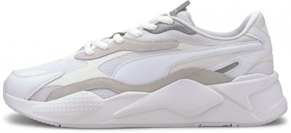 PUMA Rövid szárú edzőcipők 'RS-X³ PUZZLE'  fehér / ezüst