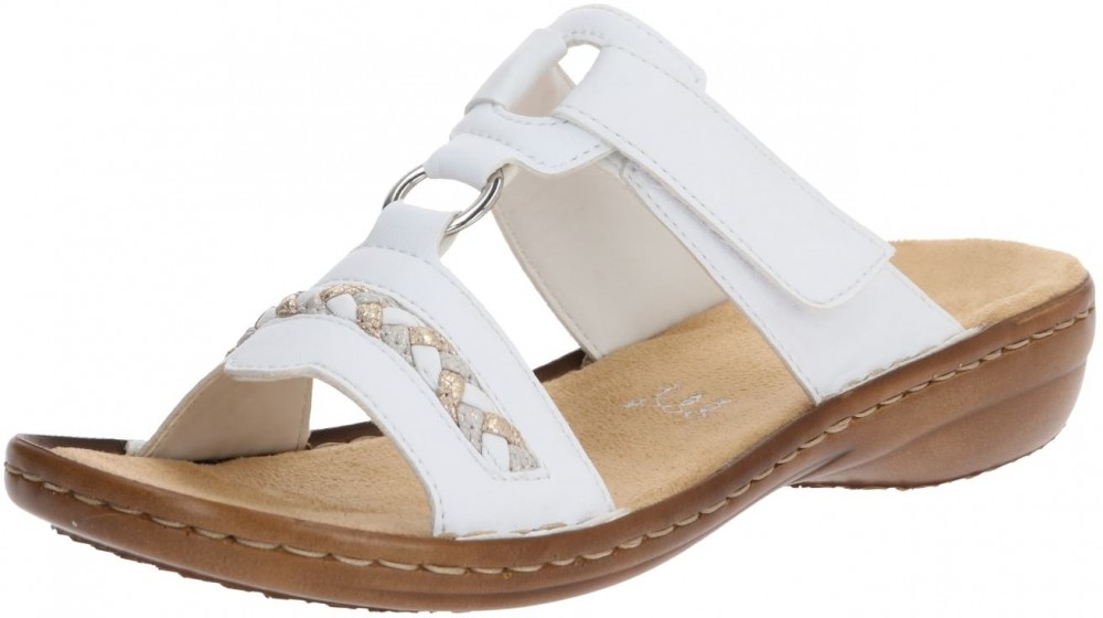 Rieker Papucs  arany / fehér