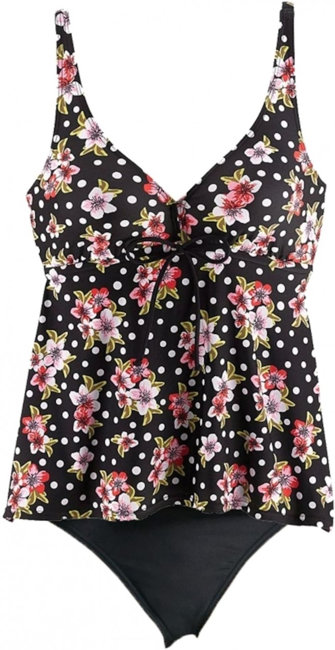 LASCANA Tankini  rózsaszín / fekete