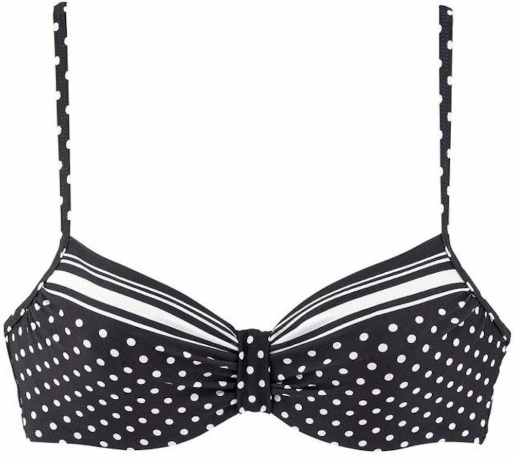 LASCANA Bikini felső 'Wire Merily'  fekete / fehér