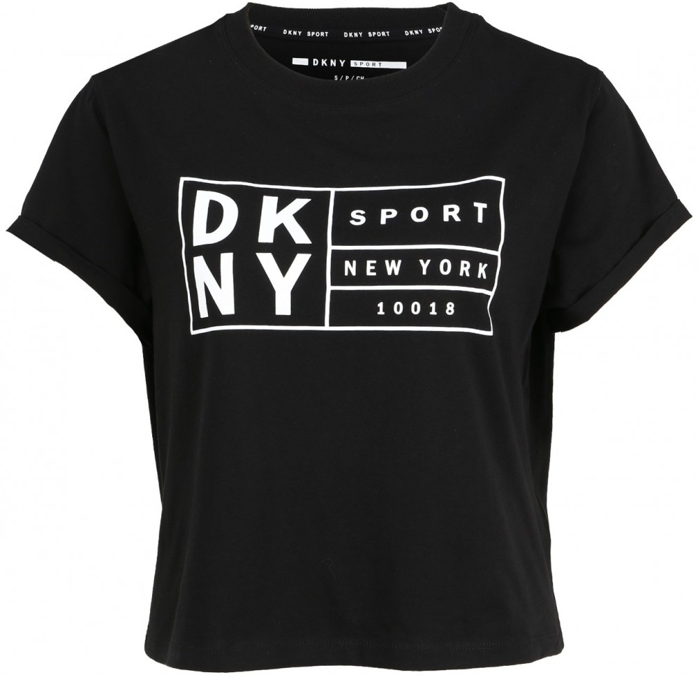 DKNY Sport Funkcionális felső  fekete / fehér