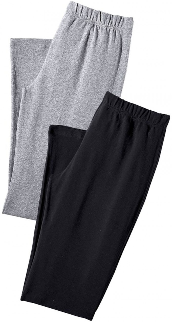 VIVANCE Leggings  szürke melír / fehér