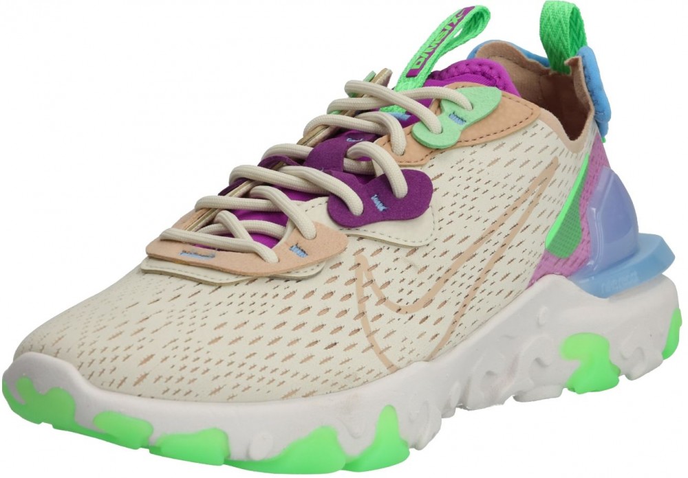 Nike Sportswear Rövid szárú edzőcipők 'React Vision'  vegyes színek / bézs / lila