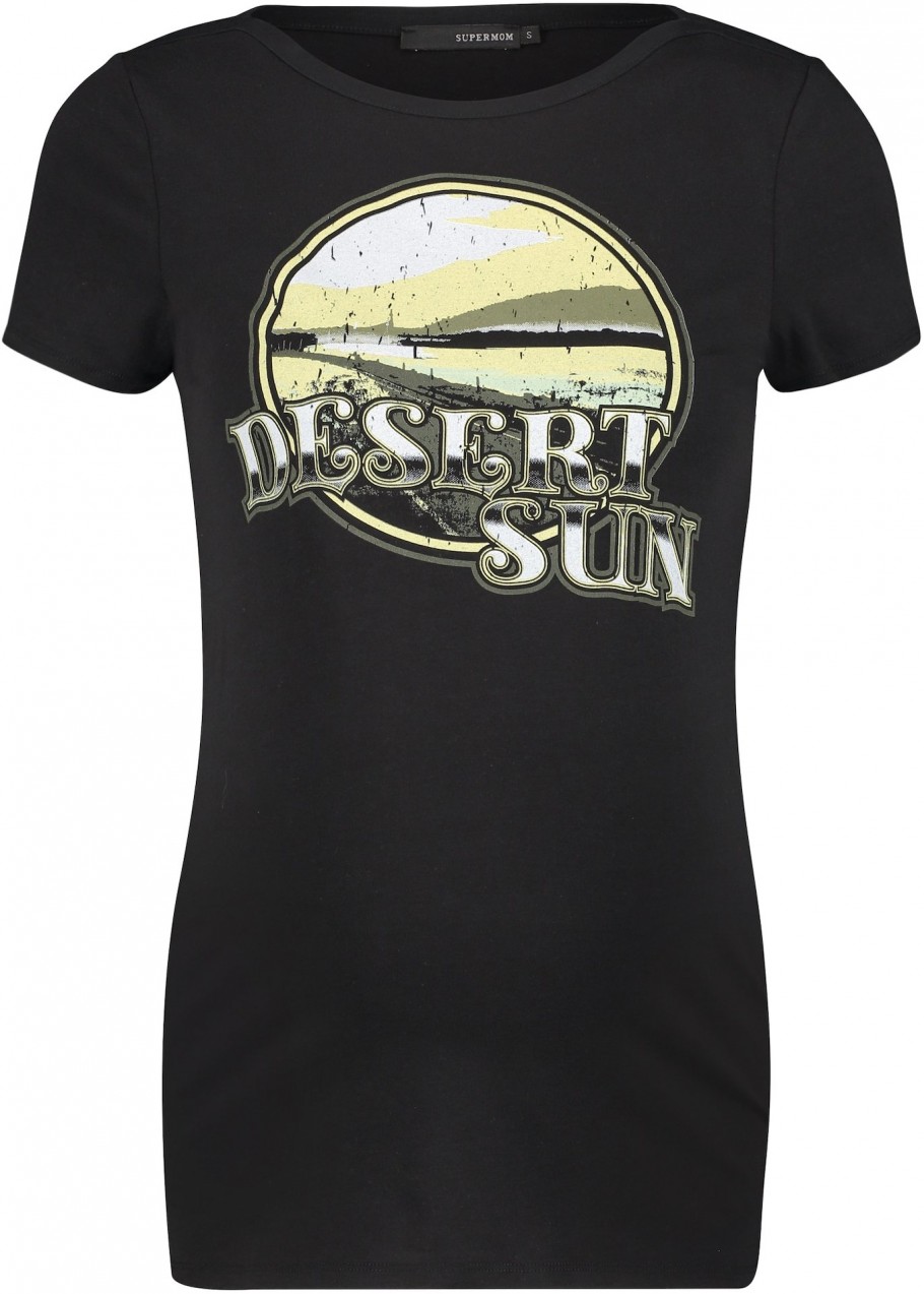 Supermom Póló 'Dessert Sun'  fehér / fekete / világos sárga