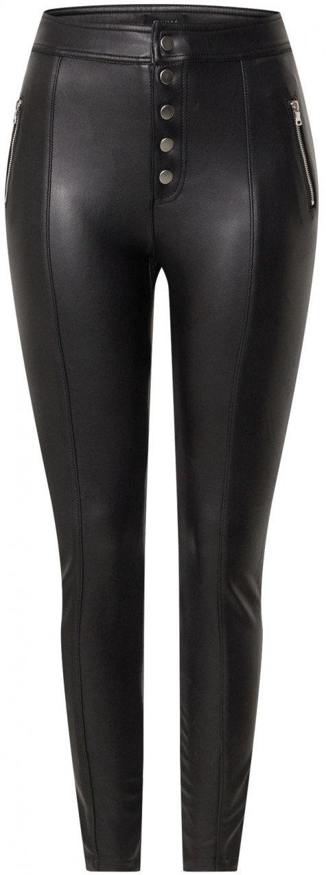 ONLY Nadrág 'ONLSIGGA BUTTON PU PANT PNT'  fekete