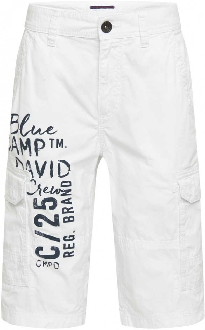 CAMP DAVID Cargo nadrágok  fehér / fekete