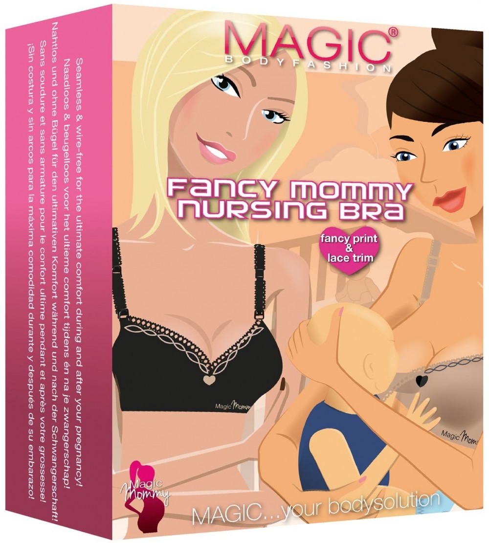 MAGIC Bodyfashion Szoptatós melltartók 'Fancy Mommy Nursing Bra'  bézs / fekete