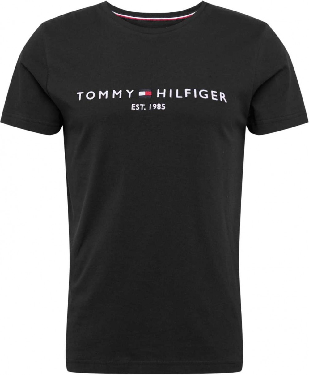 TOMMY HILFIGER Póló  tengerészkék / fekete / fehér