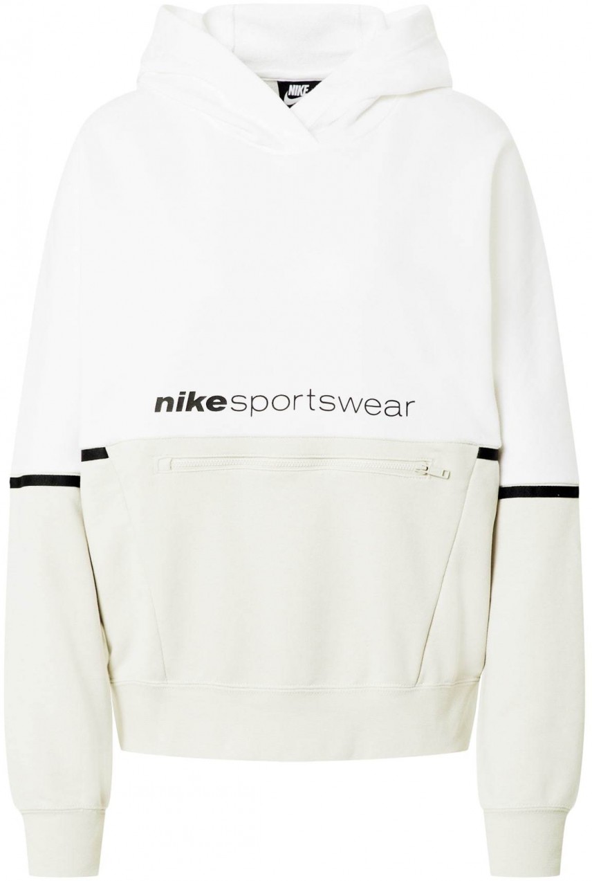Nike Sportswear Tréning póló 'ARCHIVE RMX'  világosszürke / fekete / fehér