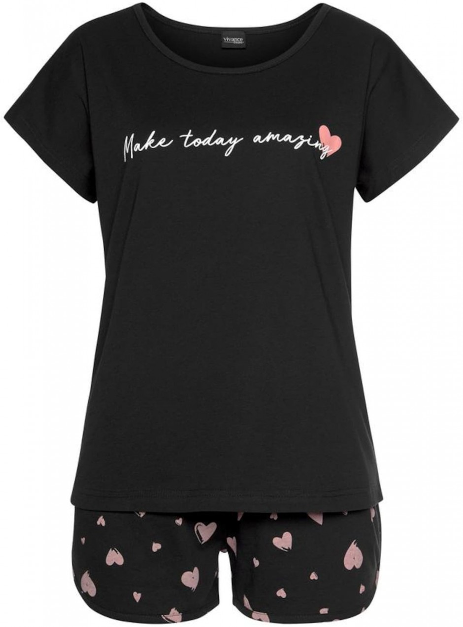 VIVANCE Pizsama 'Dreams'  fekete