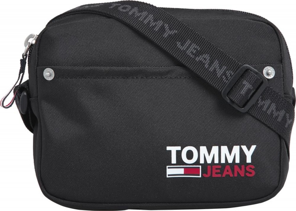 Tommy Jeans Válltáska  fekete / fehér / világospiros