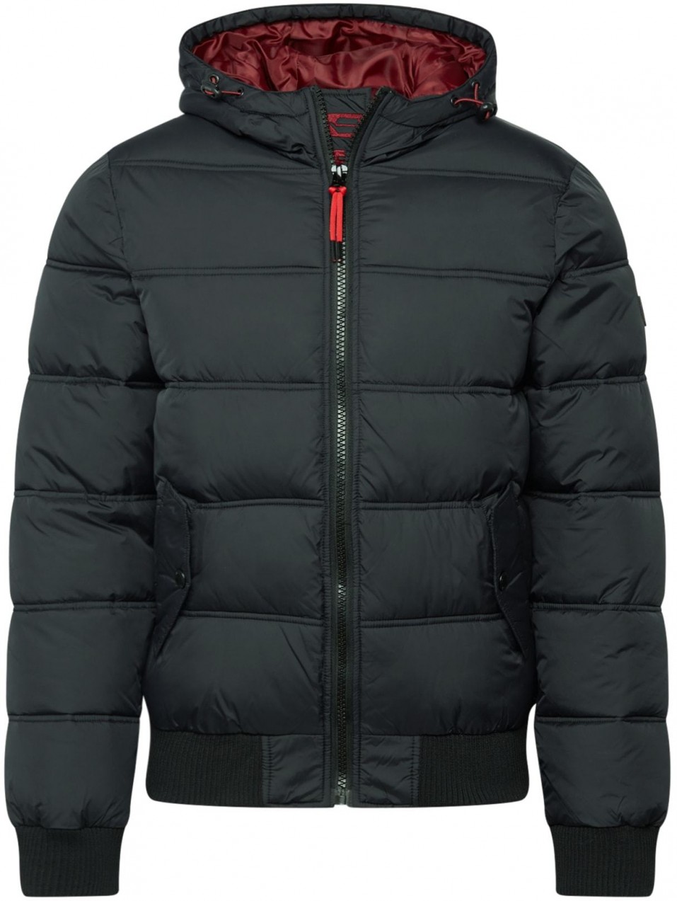 INDICODE JEANS Téli dzseki 'Adrian'  pasztellpiros / fekete