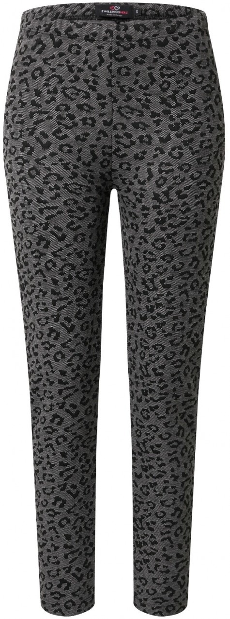 Zwillingsherz Leggings 'Grazia'  sötétszürke / fekete
