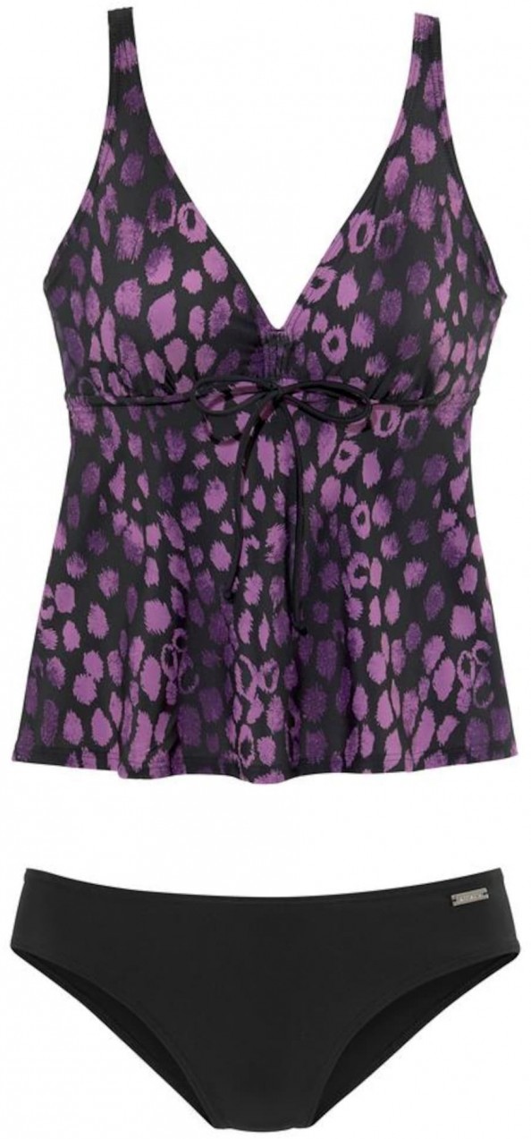 LASCANA Tankini  lila / fekete
