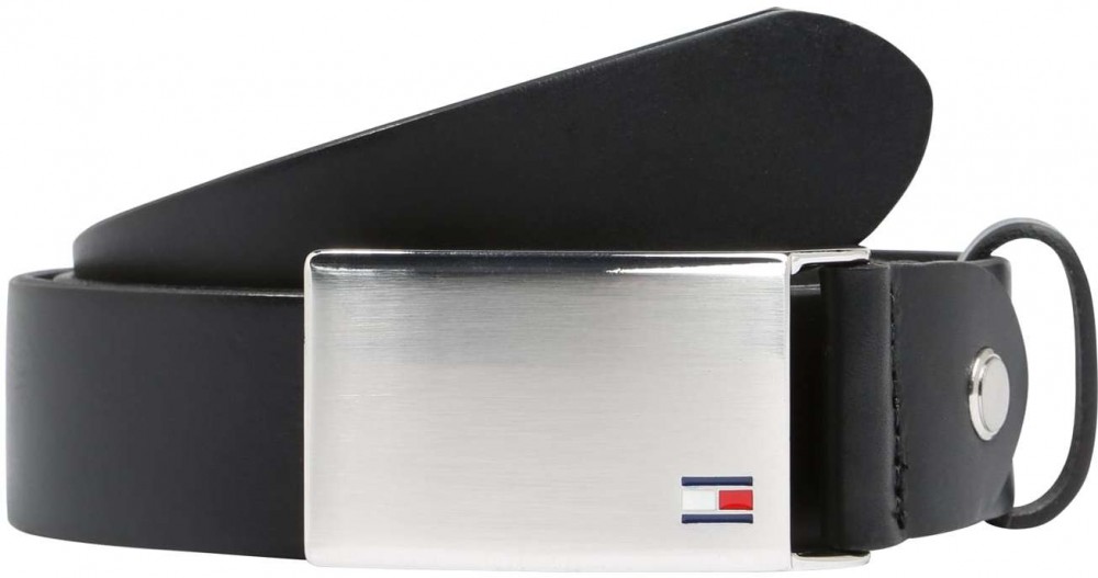 TOMMY HILFIGER Övek 'Plaque'  fekete / ezüst