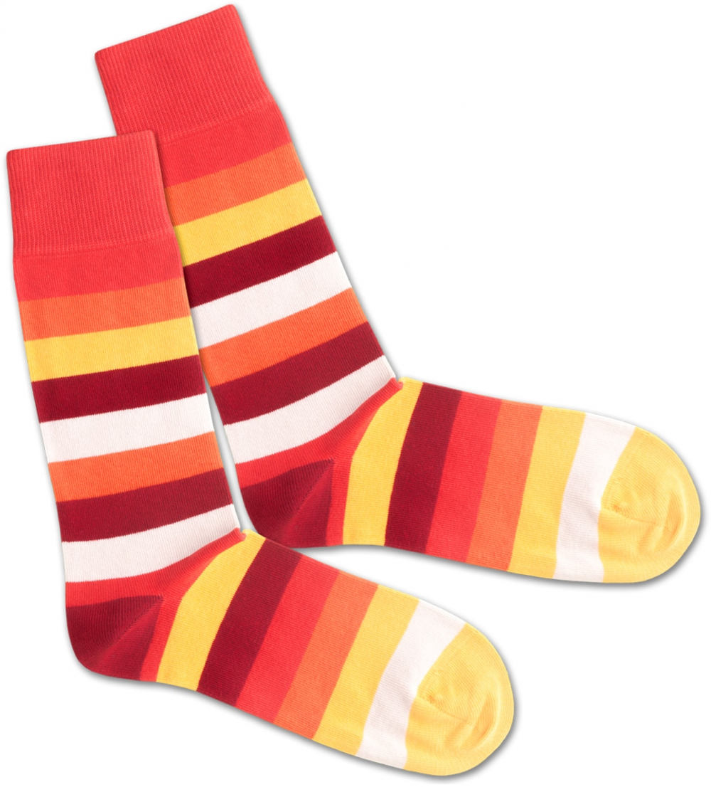 DillySocks Zokni 'Lava Line'  sárga / piros / narancs