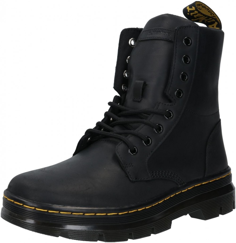 Dr. Martens Fűzős csizmák 'Combs'  sárga / fekete