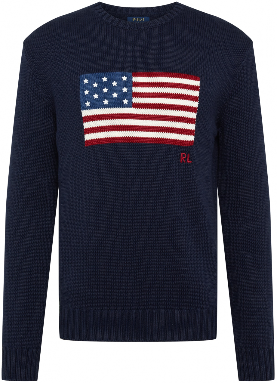Polo Ralph Lauren Pulóver  tengerészkék / égkék / gránátalma / fehér