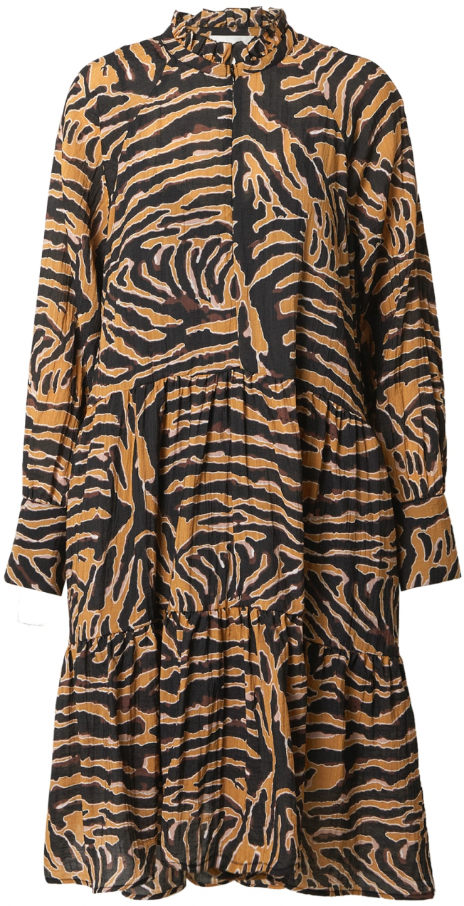 SECOND FEMALE Ruha  barna / mustár / fekete / fehér