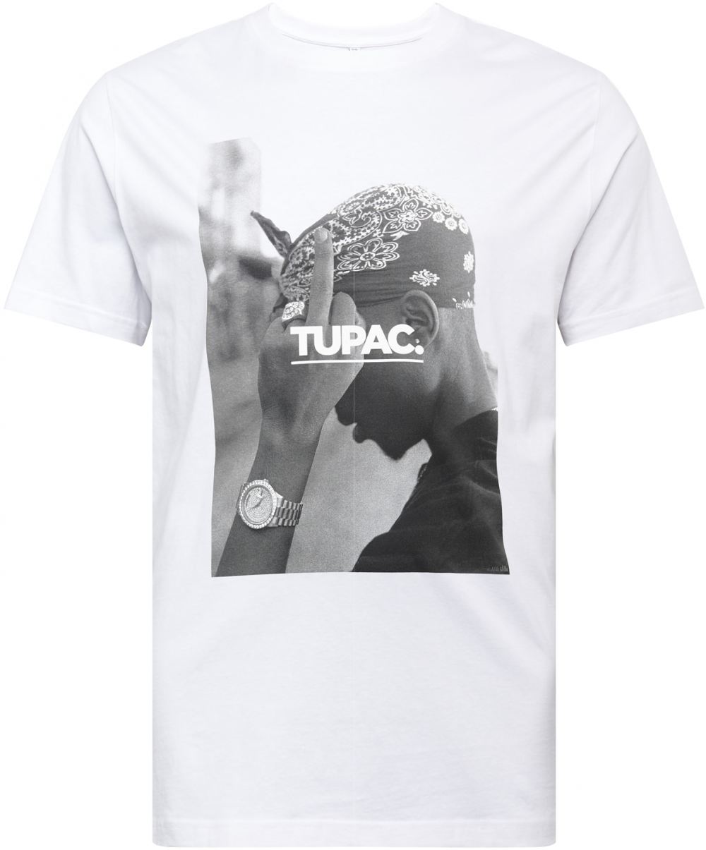 Mister Tee Póló 'F*ck The World'  kő / fekete / fehér