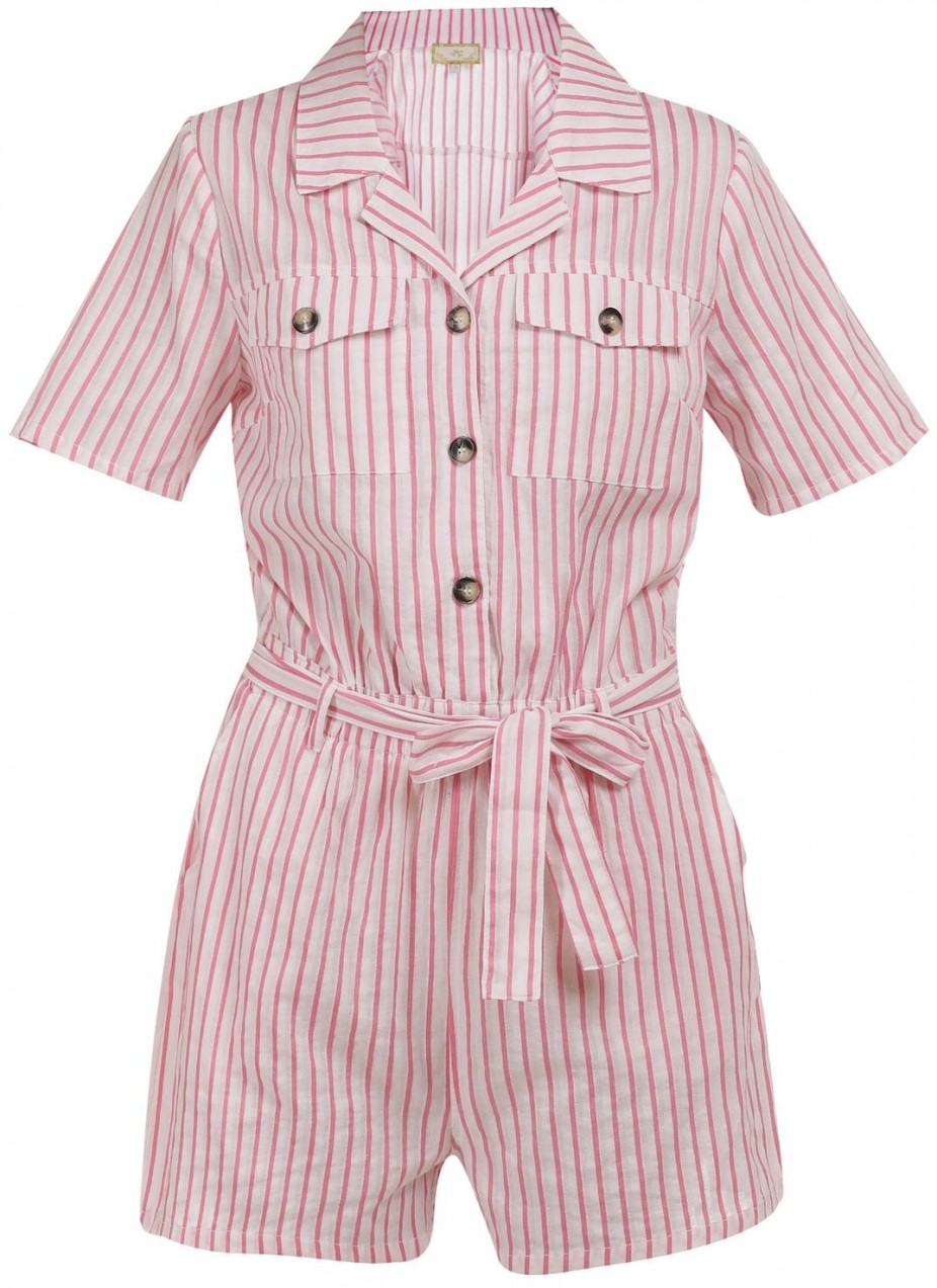 MYMO Kezeslábas  rózsaszín / fehér