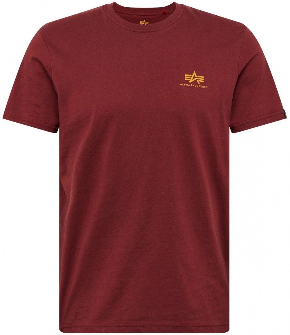 ALPHA INDUSTRIES Póló  curry / tűzpiros