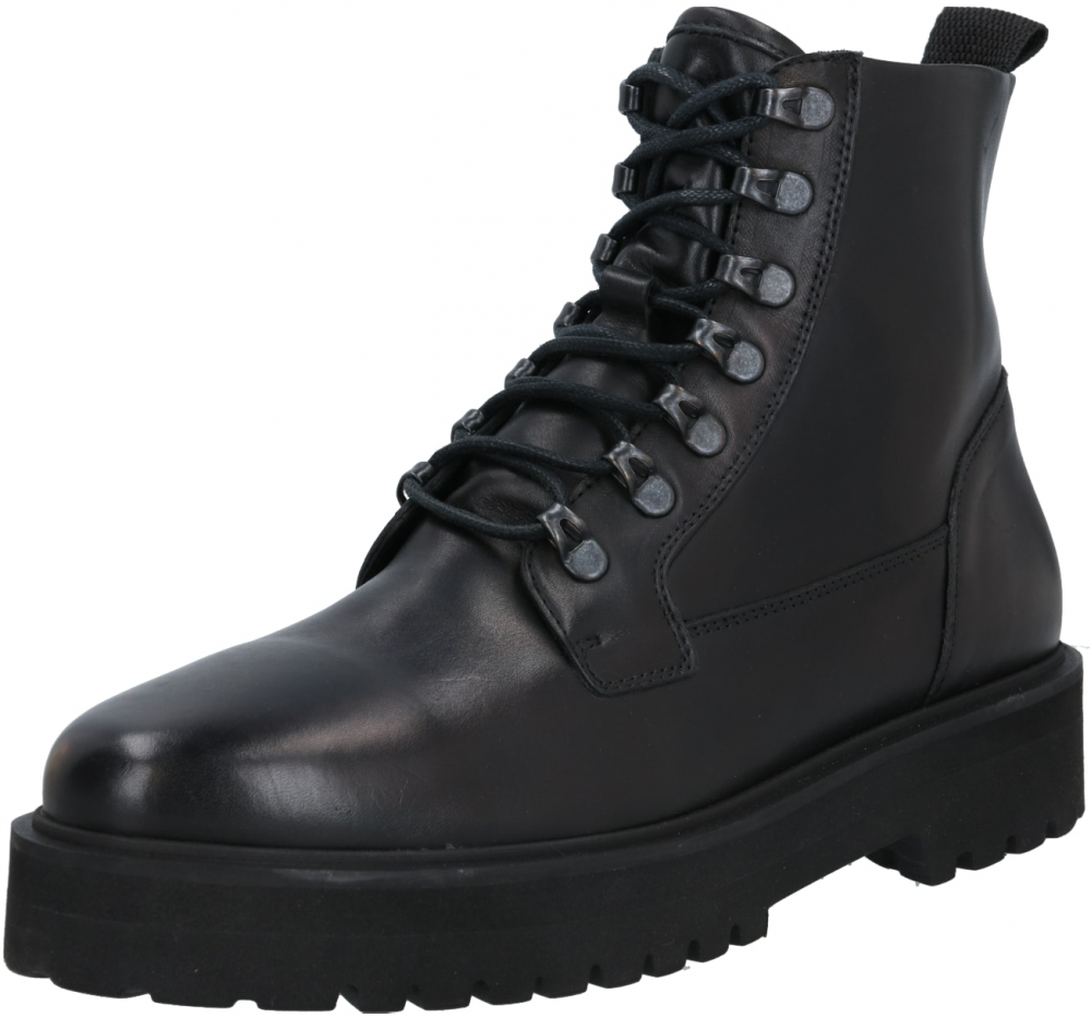 DAN FOX APPAREL Fűzős csizma 'Alen'  fekete