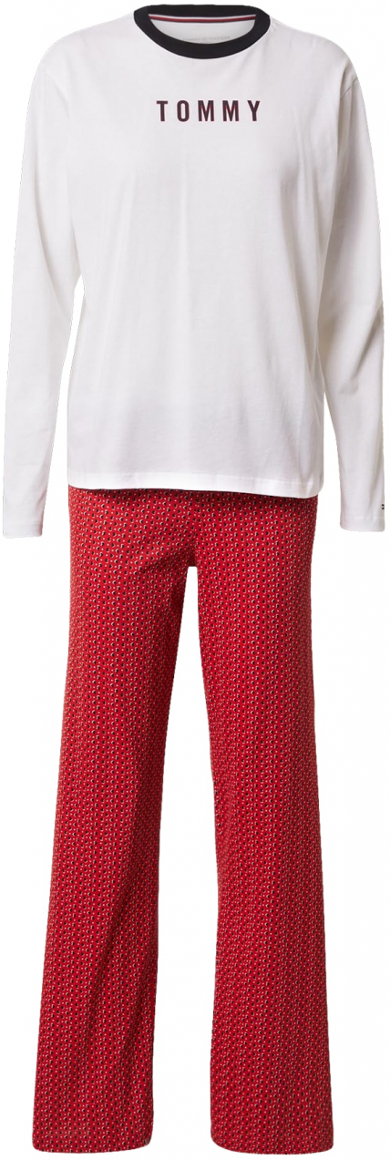 Tommy Hilfiger Underwear Pizsama 'HOLIDAY'  piros / fehér / fekete