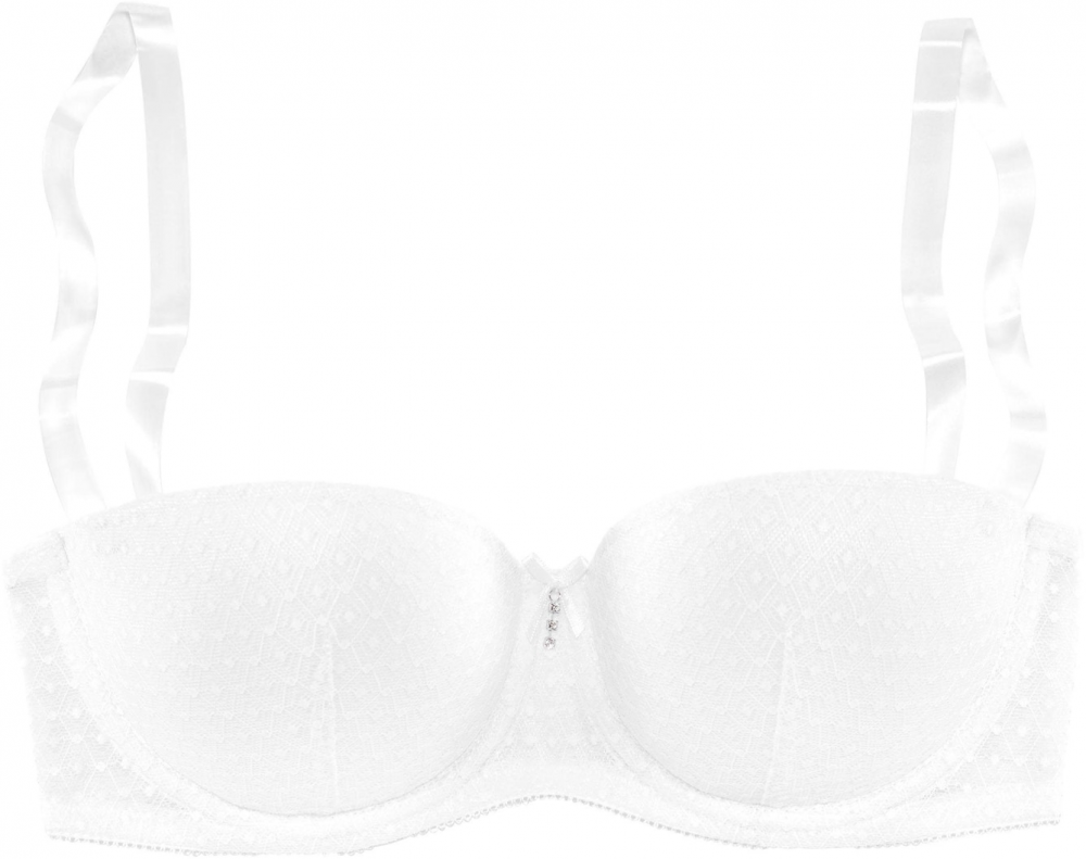 NUANCE Melltartó 'Strapless foam bra'  fehér