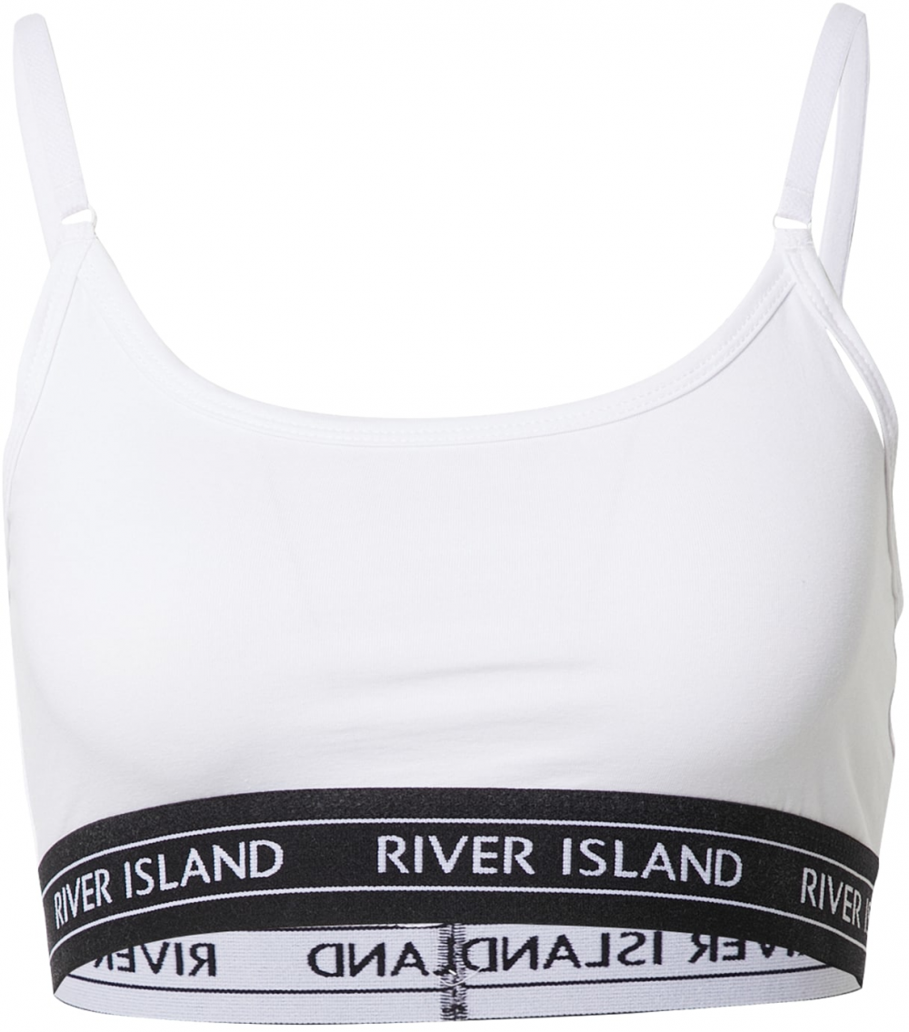 River Island Melltartó  fehér / szürke melír / fekete