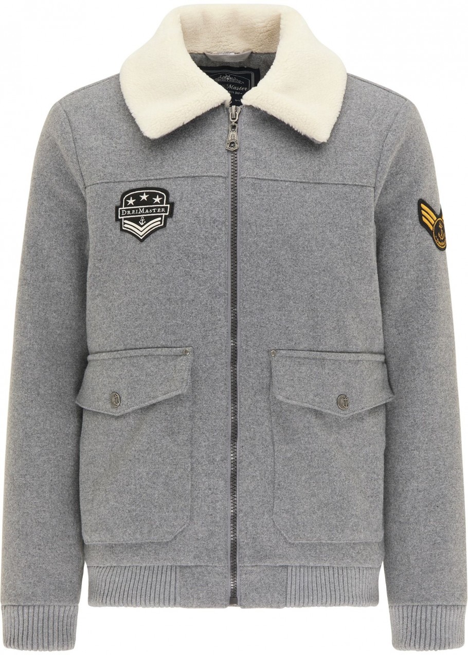 DreiMaster Maritim Átmeneti dzseki  krém / szürke