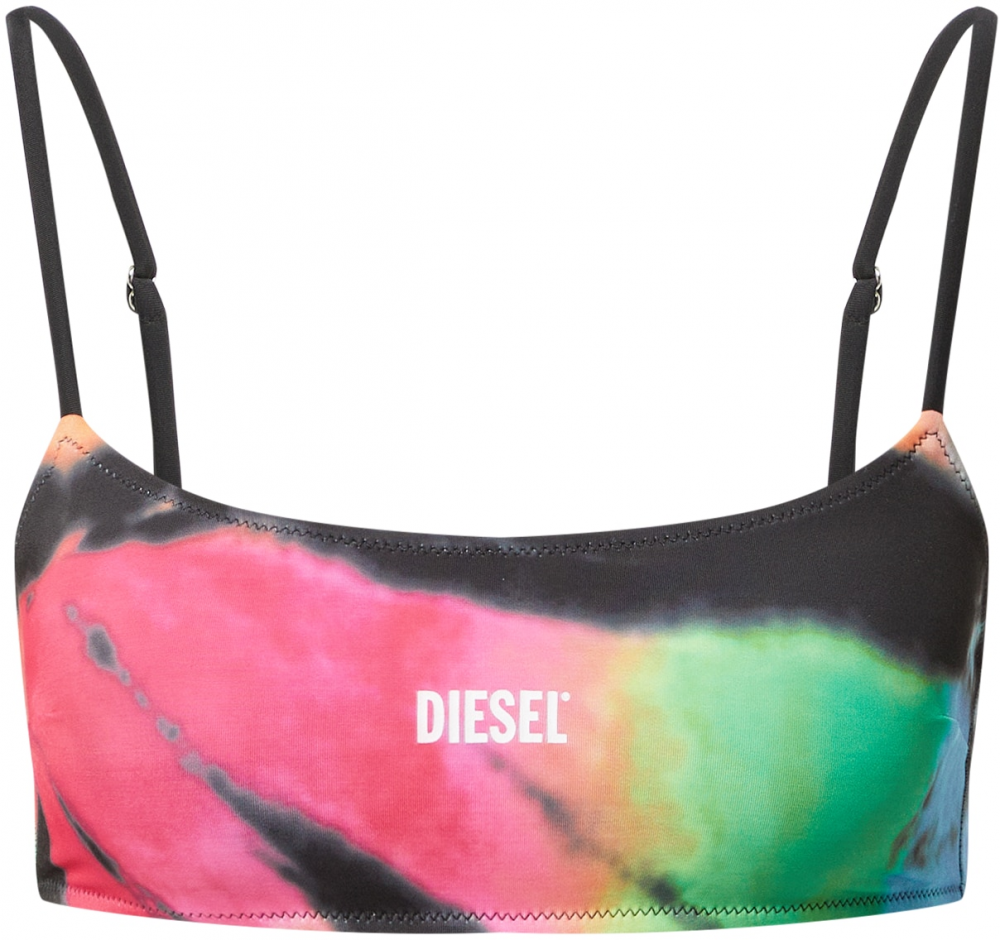 DIESEL Bikini felső 'HELLEN'  fekete / rózsaszín / zöld / kék