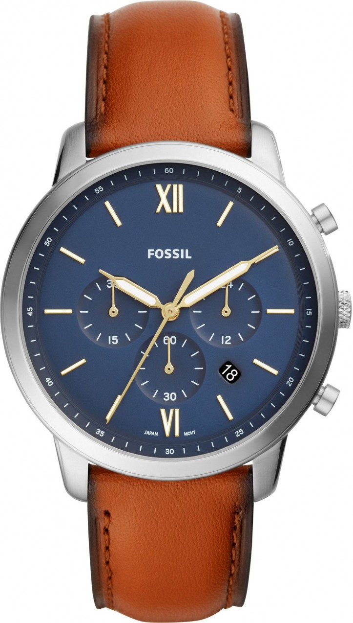 FOSSIL Analóg órák 'FS5453'  kék / konyak / ezüst