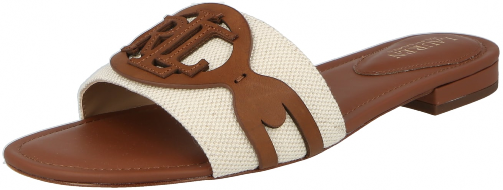 Lauren Ralph Lauren Papucs 'Alegra'  krém / barna / fehér