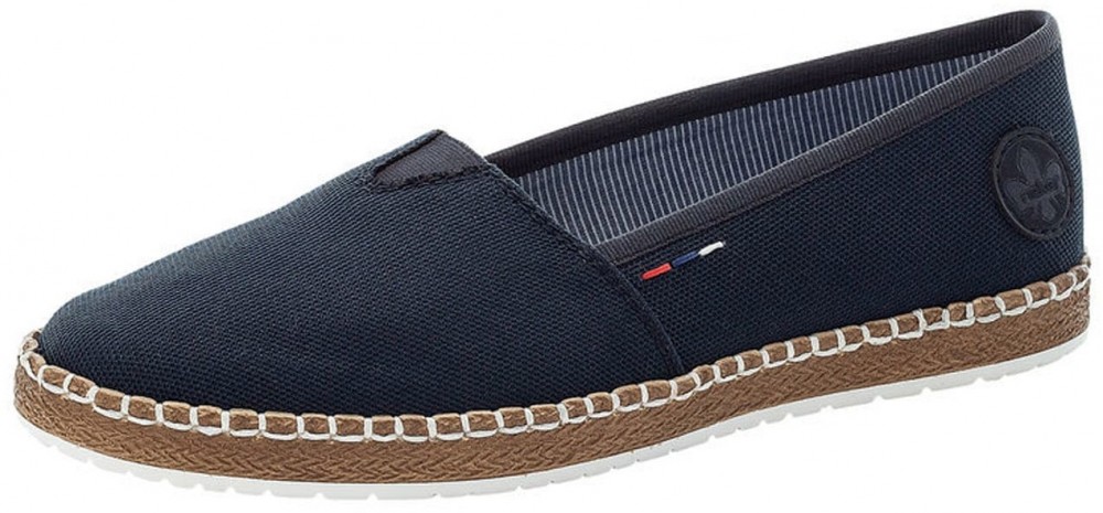 Rieker Espadrilles  éjkék / tűzpiros / fehér