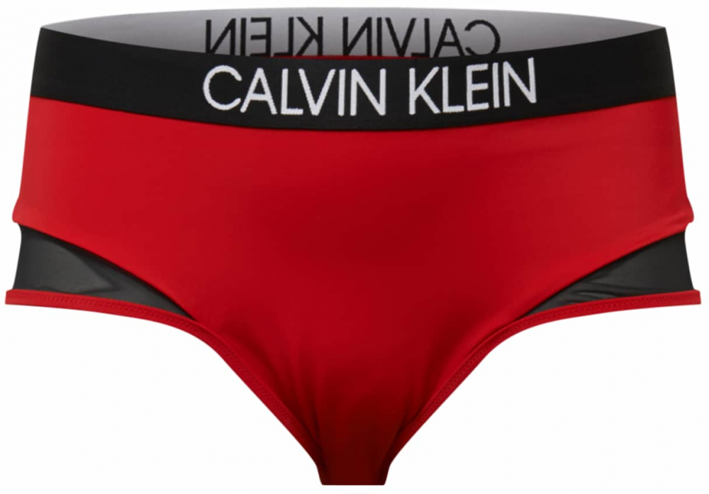 Calvin Klein Swimwear Bikini nadrágok  piros / fekete / fehér