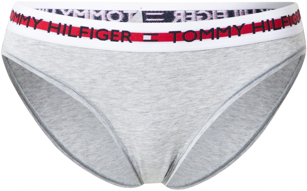 TOMMY HILFIGER Bikini nadrágok  szürke / fehér / fekete / piros