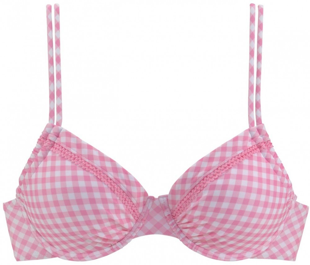 BUFFALO Bikini felső  fehér / rózsaszín