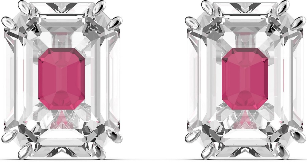 Swarovski Fülbevalók 'Chroma'  ezüst / világos-rózsaszín