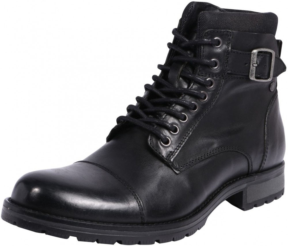 JACK & JONES Fűzős csizma 'Albany'  fekete