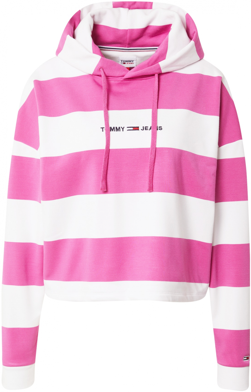 Tommy Jeans Tréning póló  rózsaszín / fehér