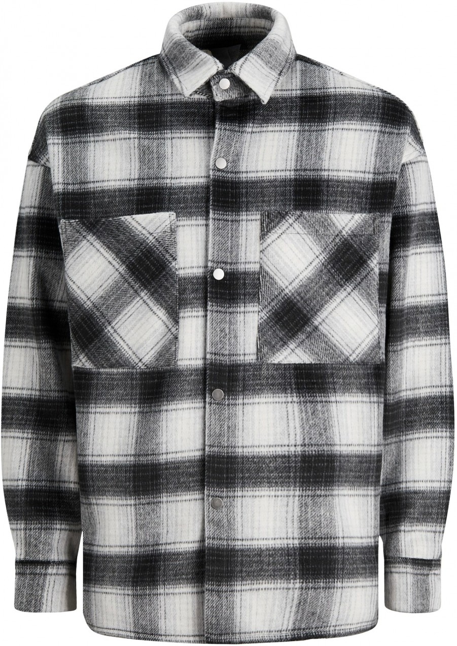 JACK & JONES Átmeneti dzseki 'Cane'  fekete / természetes fehér