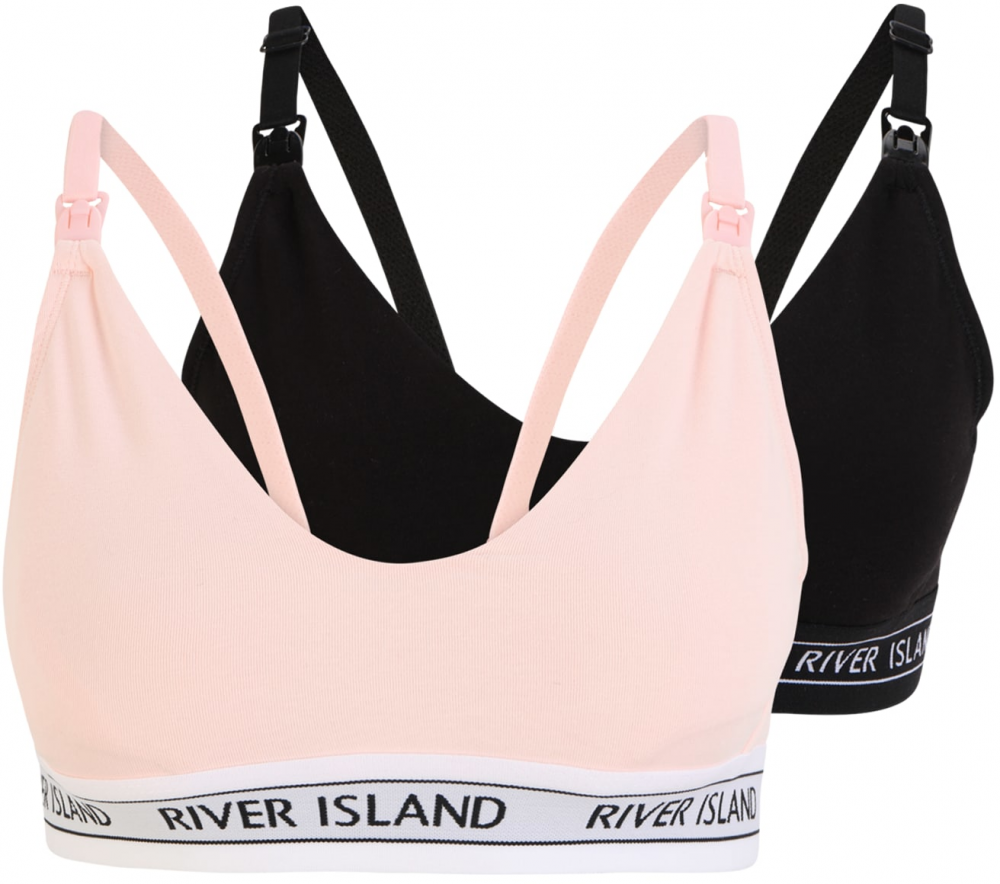 River Island Maternity Szoptatós melltartók  világos-rózsaszín / fekete