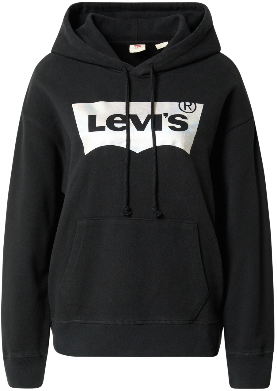 LEVI'S Tréning póló  fekete / ezüst